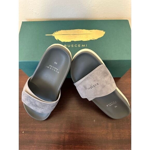 Buscemi leather upper and lining lightweight handcrafted slide sandal size EU 35 - Picture 9 of 12